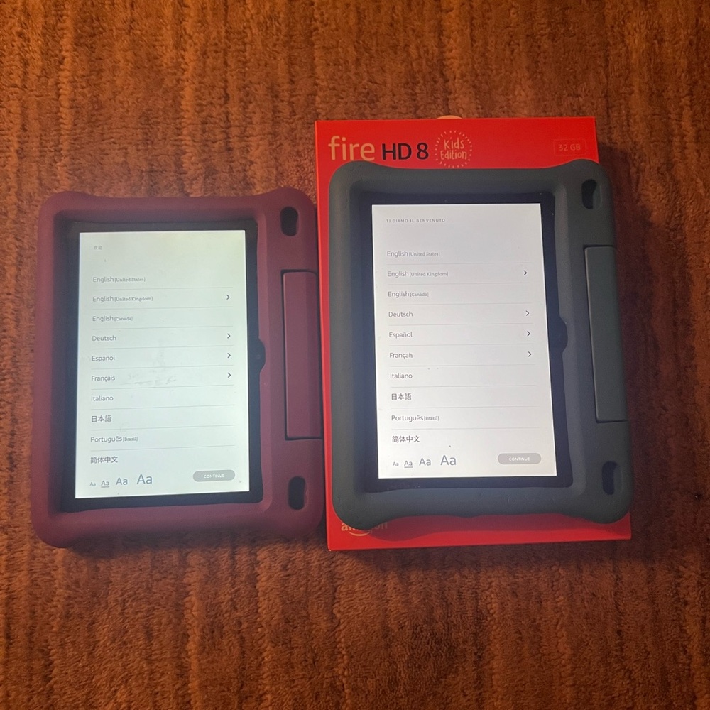 2 Amazon Fire 8 Tablets